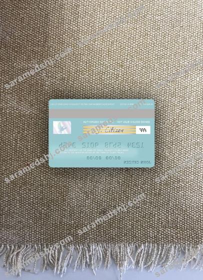 Palau Bank of Guam visa debit card photolook back